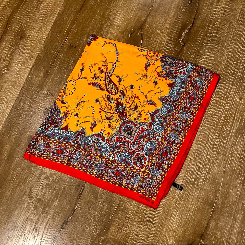 Ann Taylor  Paisley Scarf Print - Silk Square 34x34